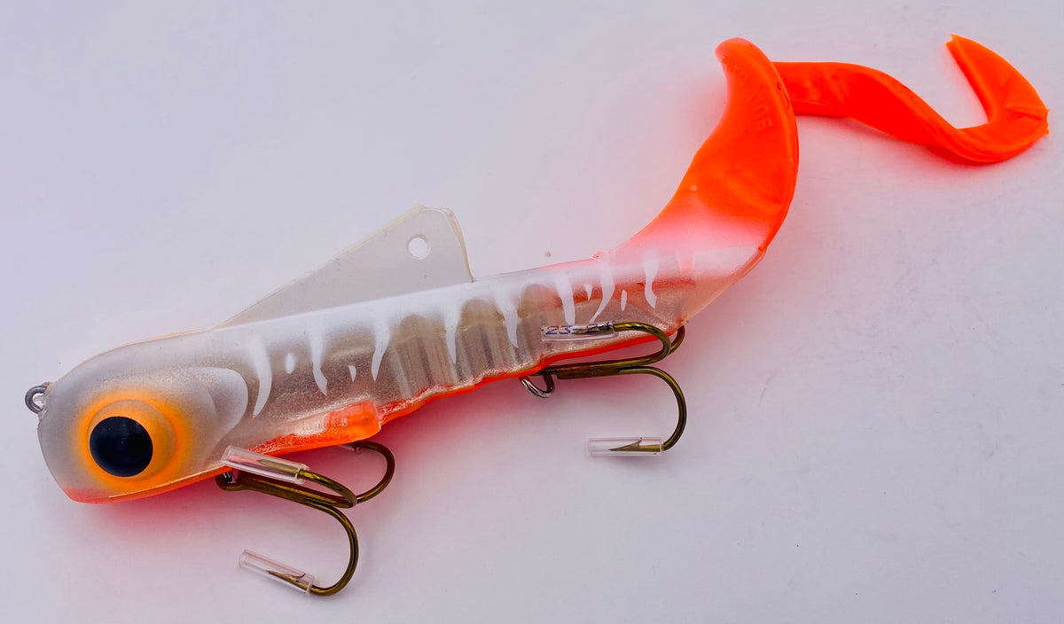Custom Shallow Regular Bull Dawg UV Hot Albino Tiger – Fin Rage Tackle
