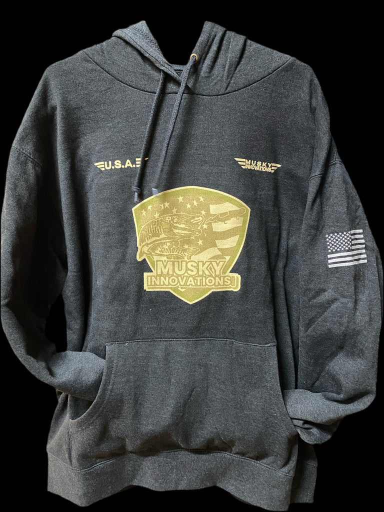 Musky Innovations “Military Salute” Hoodie Sweatshirt-  Clothing