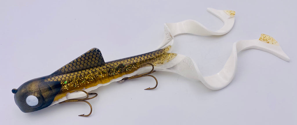 Pit Bull Double Tail - Pro Harness-  White Tail WI Walleye