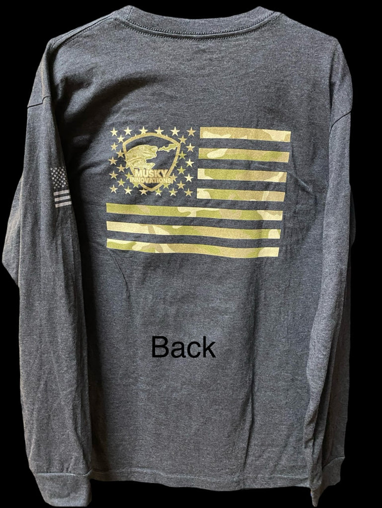Musky Innovations “Military Salute” long Sleeve shirt- clothing