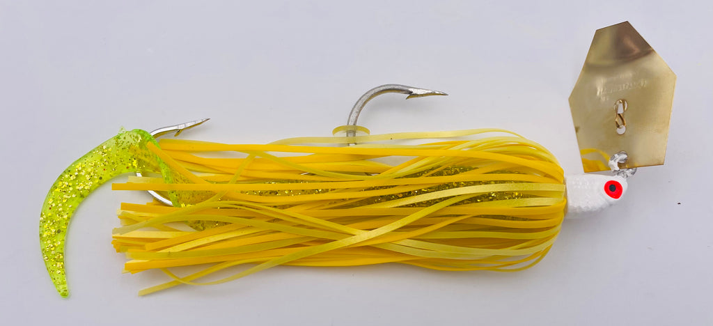 Musky Chatter Bait Gold and Yellow