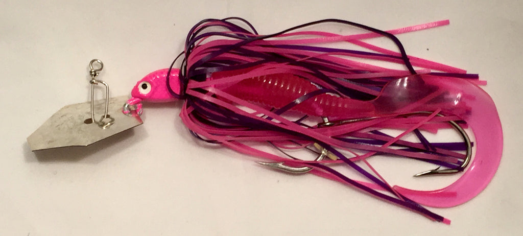 Musky Chatter Bait Pink and Silver