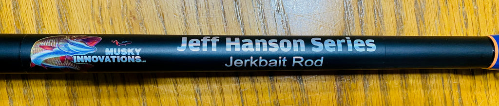 Jeff Hanson Series Jerkbait Rod 7'6" Medium Heavy NON-Telescoping. Stainless Steel Guides and Fuji Reel Seat ($180 plus $30 domestic shipping)