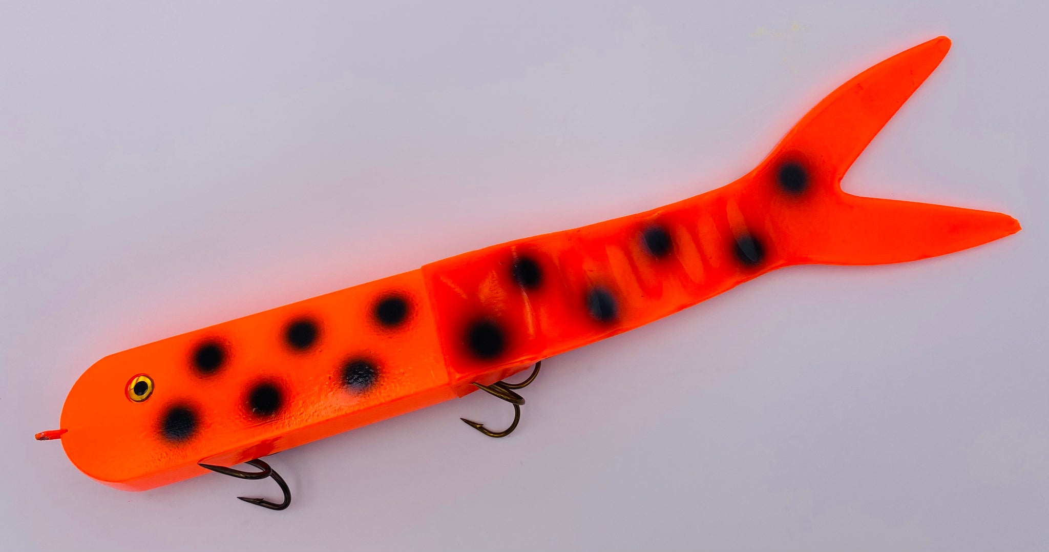 dying fish lure Dyin' Dawg Orange Black Dot – Fin Rage Tackle